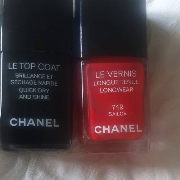 CHANEL Other - CHANEL Sailor Red Nail Polish and Top Coat Duo